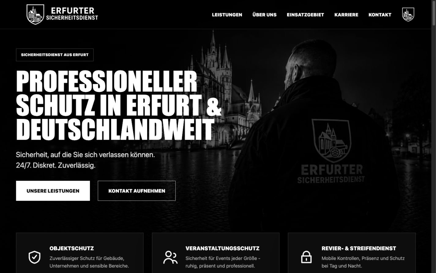Startseite von Erfurter Sicherheitsdienst
